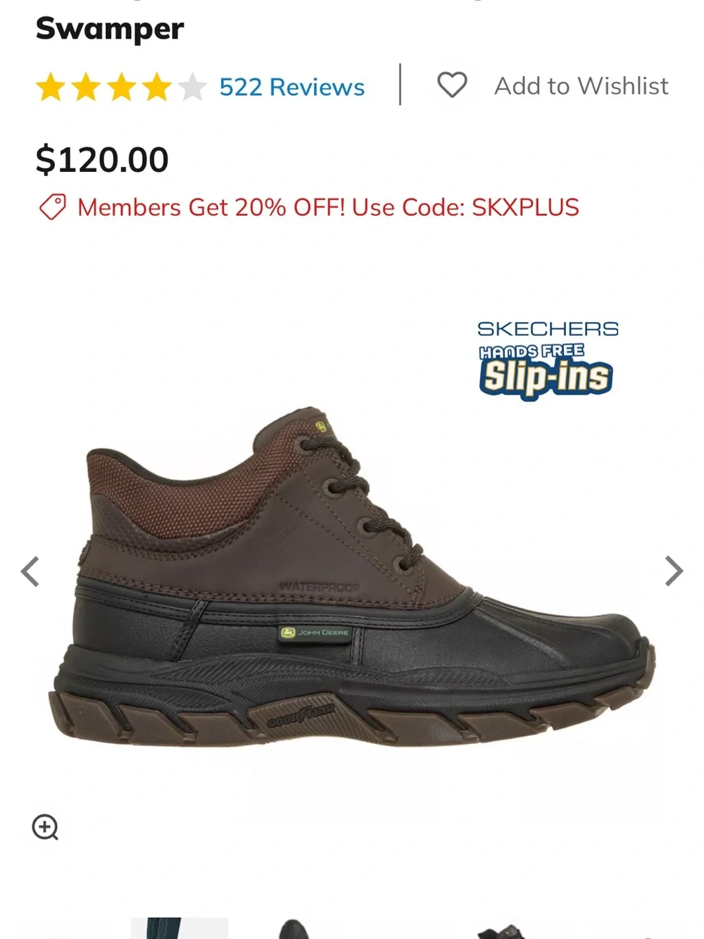 Skechers Hands Free Slip-ins® John Deere Waterproof Relaxed Fit: Swamper 8.5EE